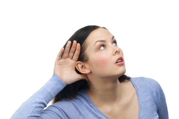 女孩听流言蜚语图片下载