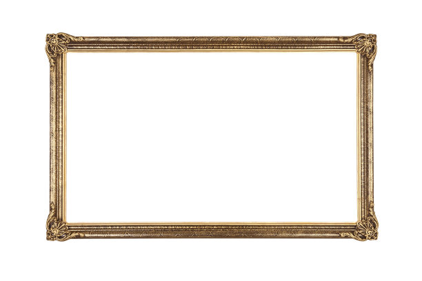 金框的孤立图片下载