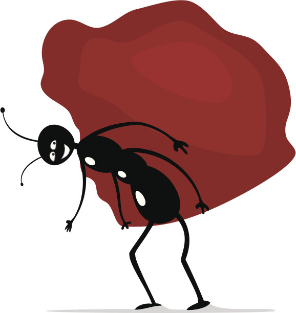 卡通工蚁用大石头图片下载