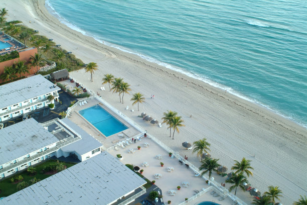 清晨的劳德代尔堡海滩图片下载