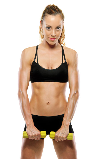 年轻有魅力的女人和体重图片下载