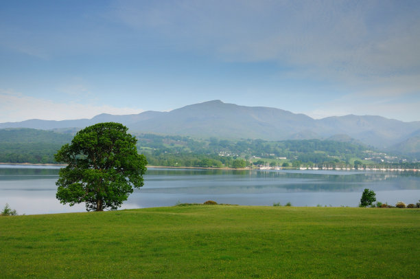 英国的乡村，在湖区科尼斯顿附近图片下载