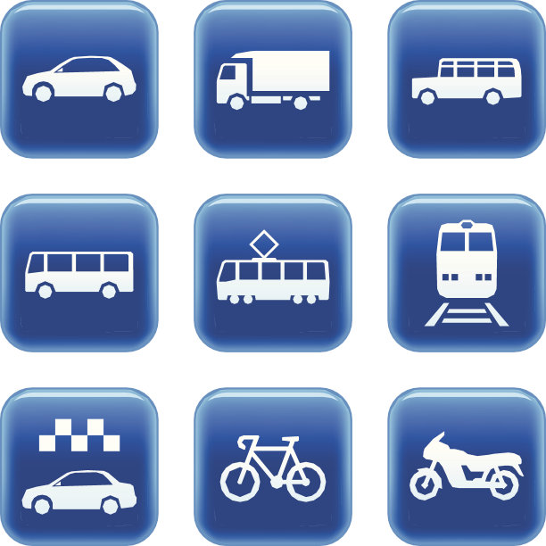 交通图标。陆地车辆系列图片下载