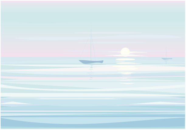 蓝色海洋背景矢量。图片下载