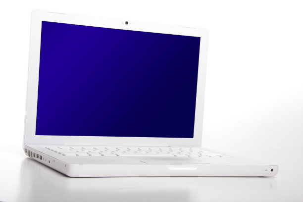 白色笔记本电脑没有蓝屏。图片下载