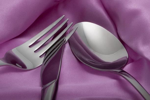 小刀，叉子和勺子的特写图片下载