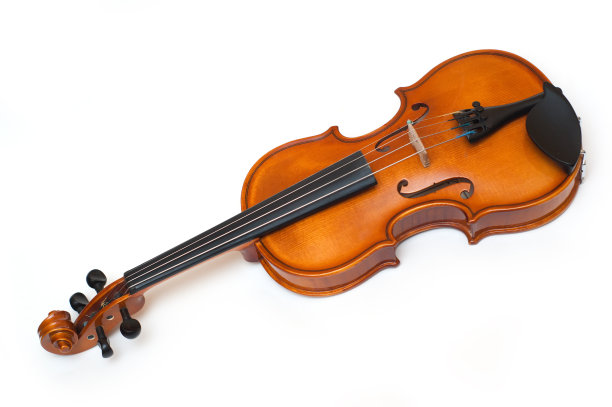 白色上隔离的小提琴图片下载