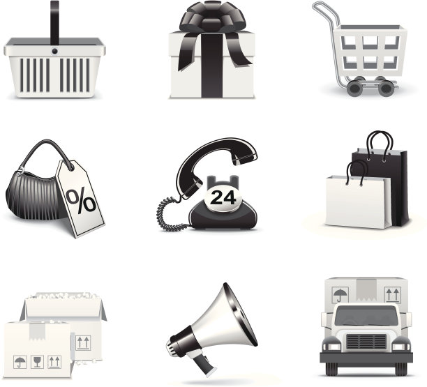 购物图标| B&W系列图片下载