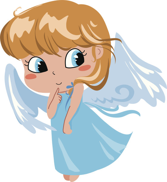 害羞会飞的天使图片下载