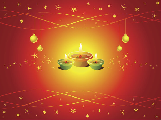 节日的问候背景-灯图片下载