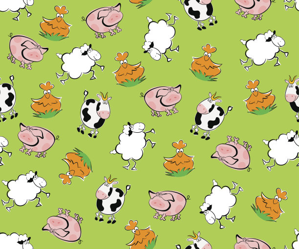 农场动物无缝图片下载