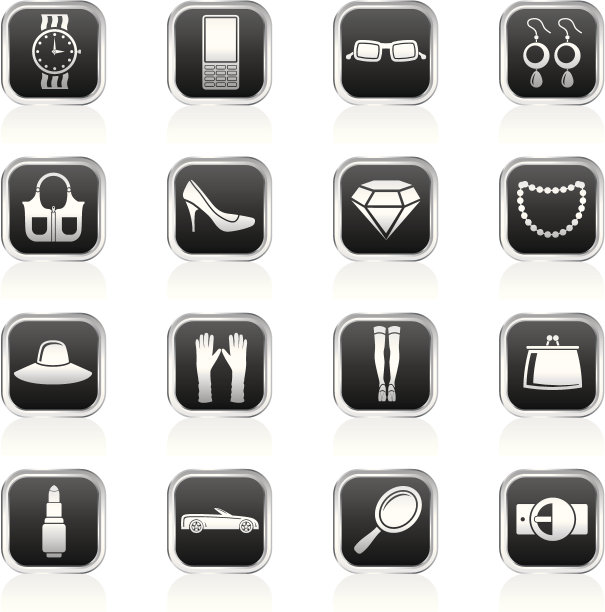 女性和女性配件图标图片下载