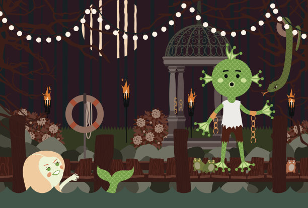 码头上的海怪图片下载