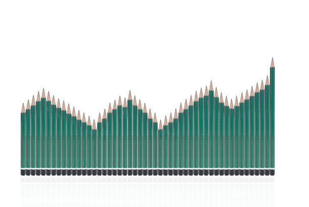 绿铅笔正直方图图片下载