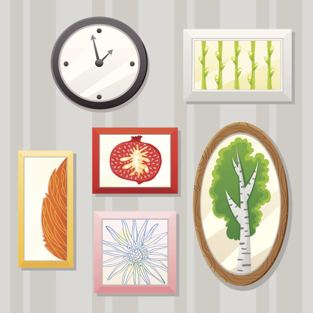 墙上的照片图片下载