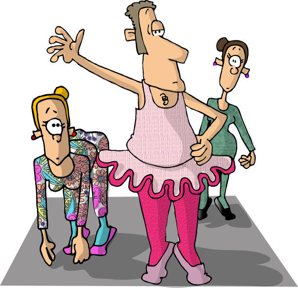 穿粉红短裙的男人图片下载