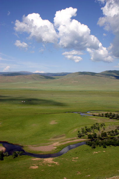 从高处看蒙古的风景图片下载