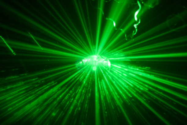 绿色闪光的迪斯科球在运动图片下载