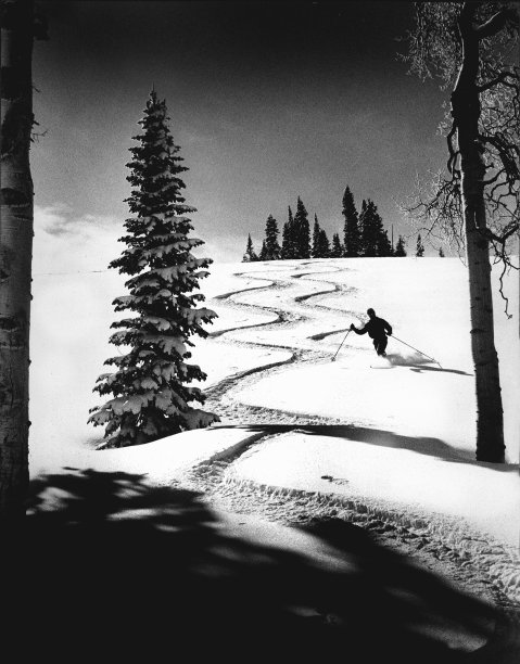 犹他州边远地区的Telemark滑雪图片下载