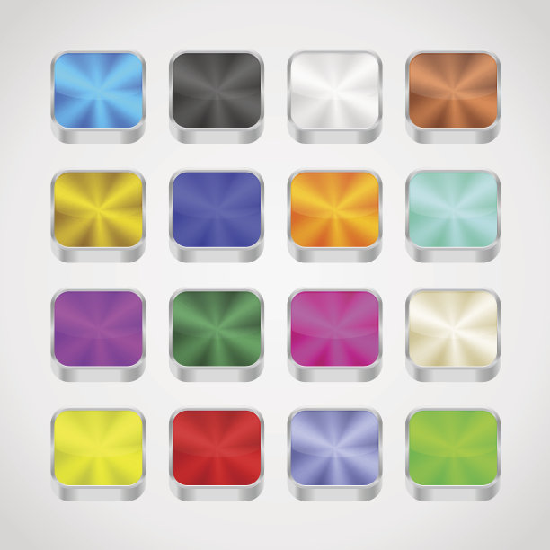 3d应用金属图标在黑暗图片下载