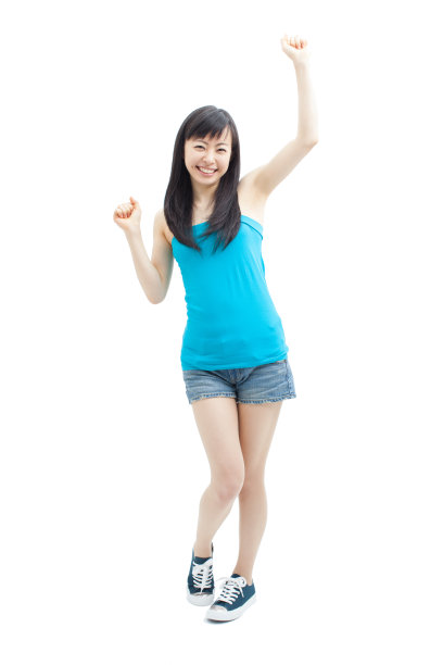 小女孩欢呼图片下载