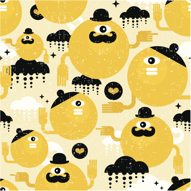 无缝纹理与怪物。图片下载