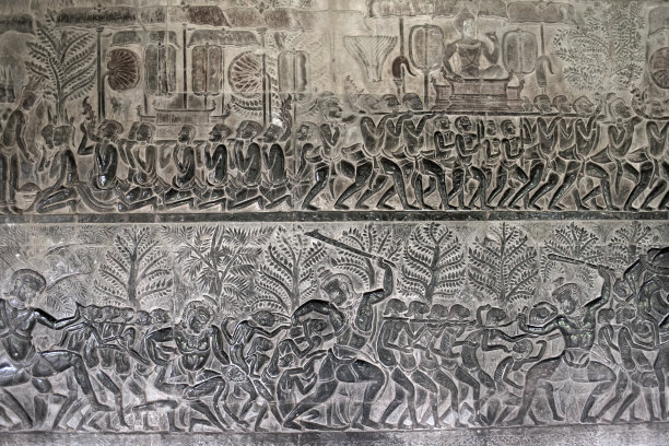 苏利跋摩二世吴哥窟生活场景图片下载