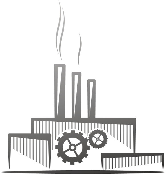 一个工厂的象征性插图图片下载