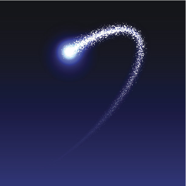 在夜空背景下的流星插图图片下载