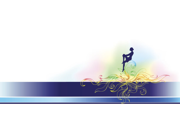 设计元素与女孩。图片下载