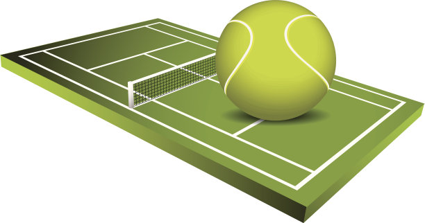 3d网球场-向量图片下载