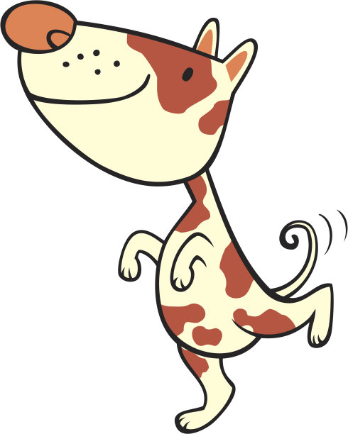 可爱的狗性格站后腿。图片下载