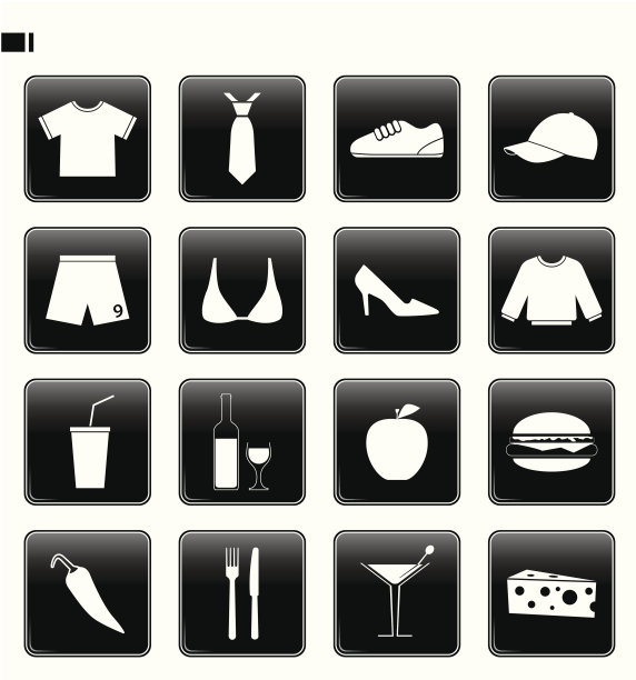 黑色纽扣组15“衣服和晚餐”图片下载