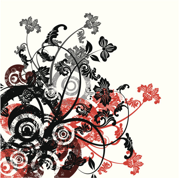 垃圾花背景，向量图片下载