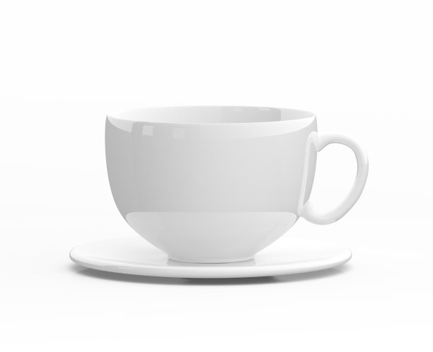 白色的杯子在灯光背景上图片下载