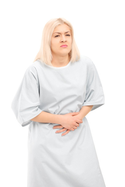 胃痛的女性病人图片下载