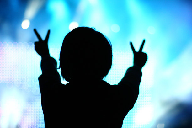 音乐会的年轻粉丝图片下载