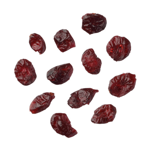 白色背景下分离的蔓越莓干图片下载