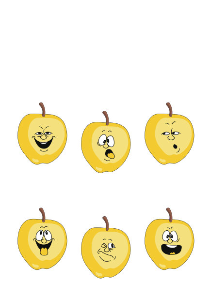 情感卡通黄色苹果set 018图片下载