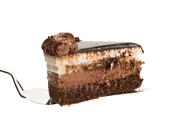 三层巧克力慕斯蛋糕图片下载