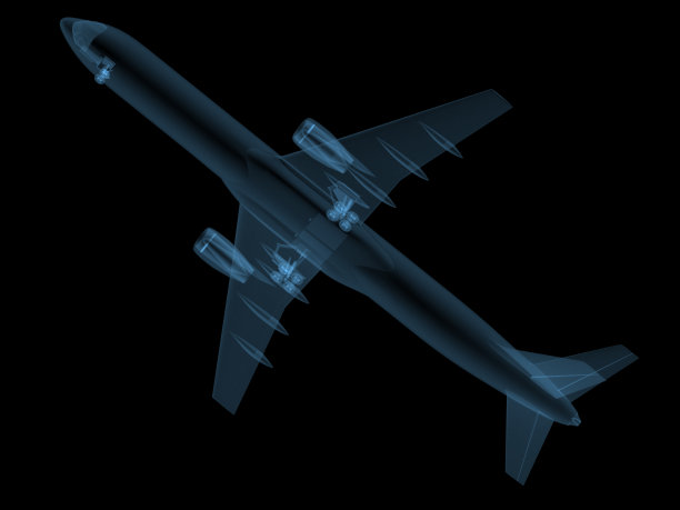3D草图建筑x射线图像飞机图片下载