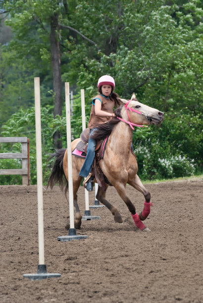 坚定的女孩骑马比赛图片下载