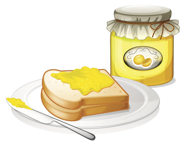 涂有三明治的面包图片下载