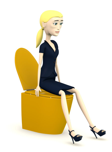 卡通人物上厕所图片下载