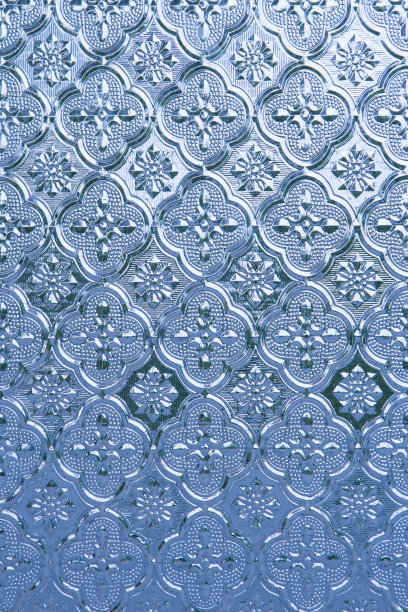 蓝色彩色玻璃图片下载