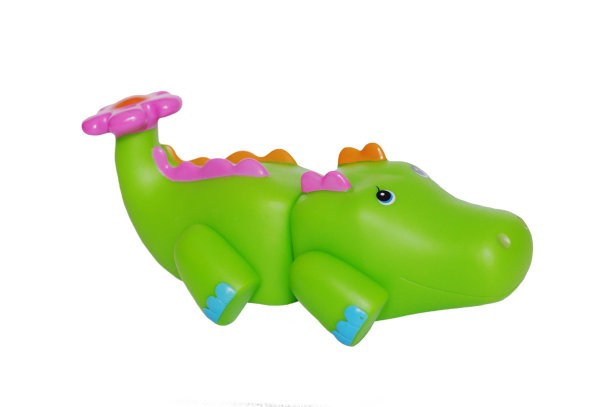 白色背景上的橡胶鳄鱼图片下载