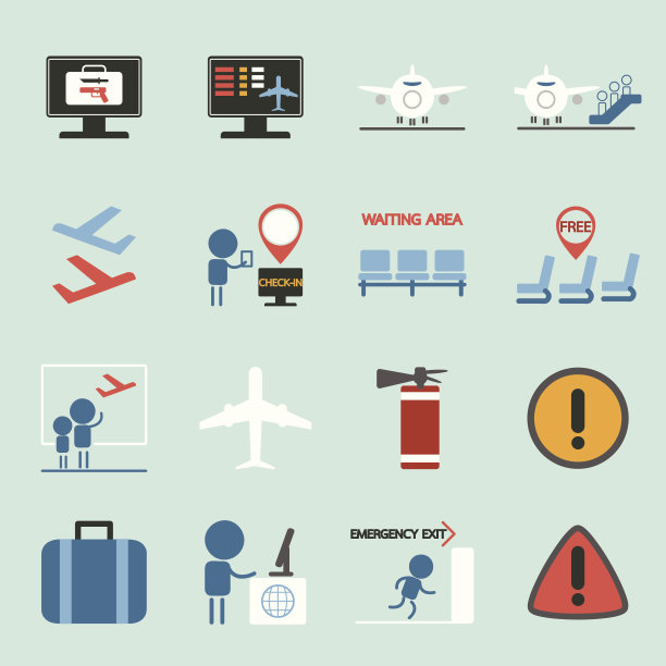 航空旅行图标集二图片下载