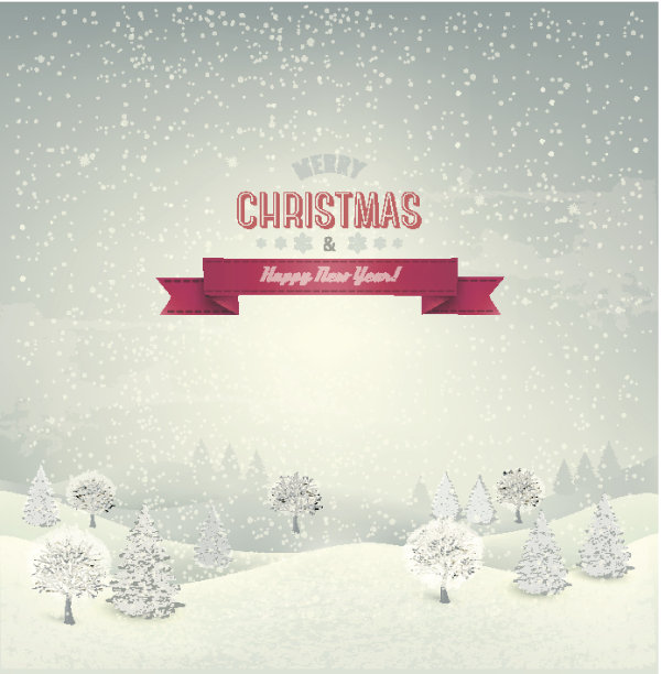 圣诞假日背景与冬季景观图片下载