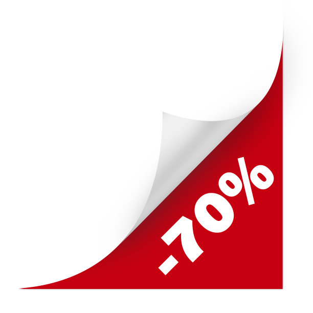 销售弯角纸。高分辨率彩色插图。图片下载