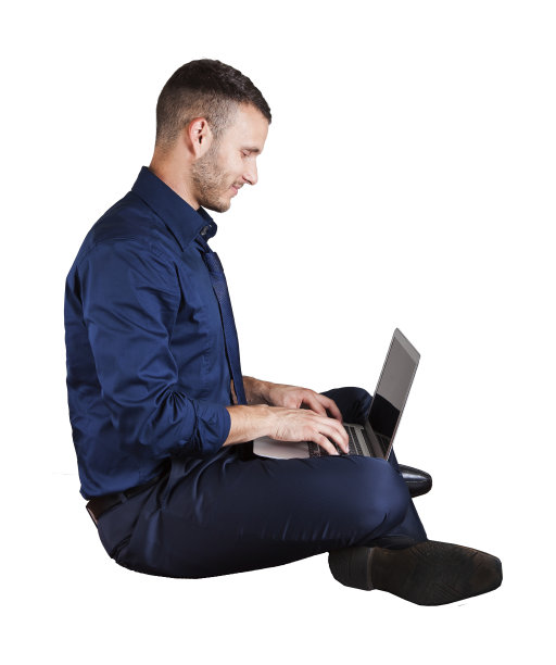 快乐的商人在工作图片下载